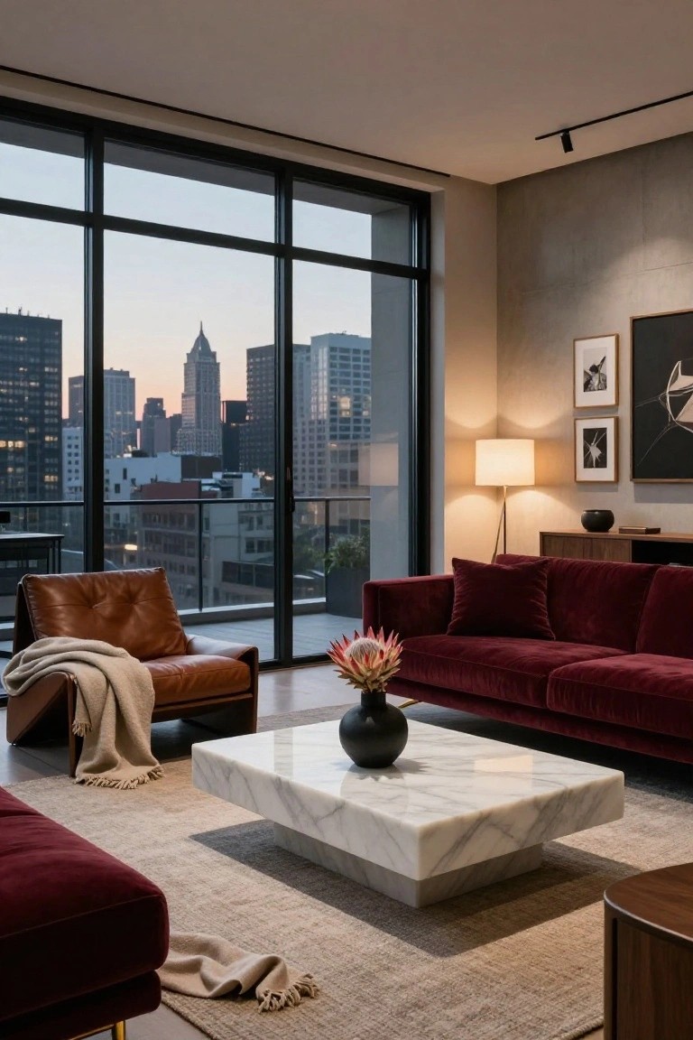 Red Velvet Sofas for Plush Modern Living