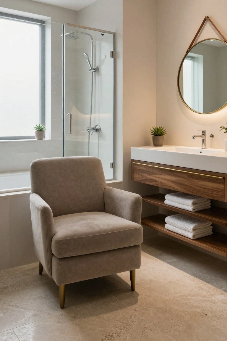 Armchair Seating in the Bathroom