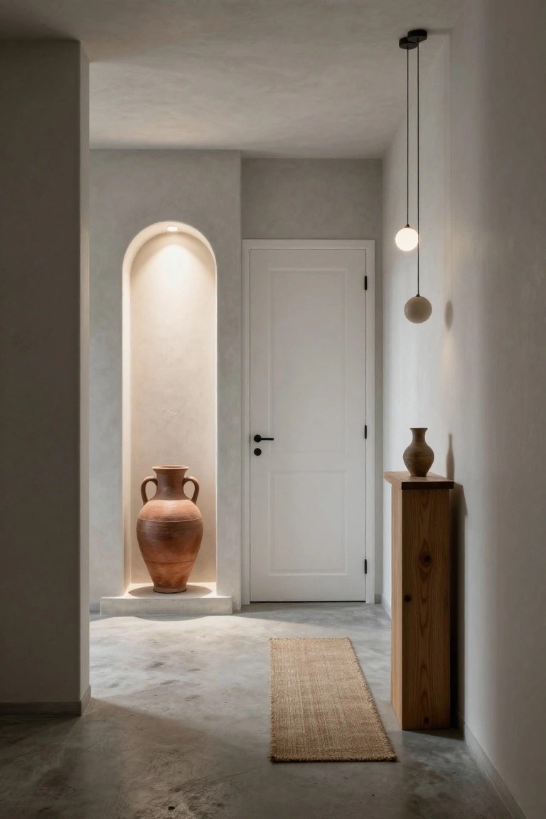 Feature Large Vases in Wall Niches