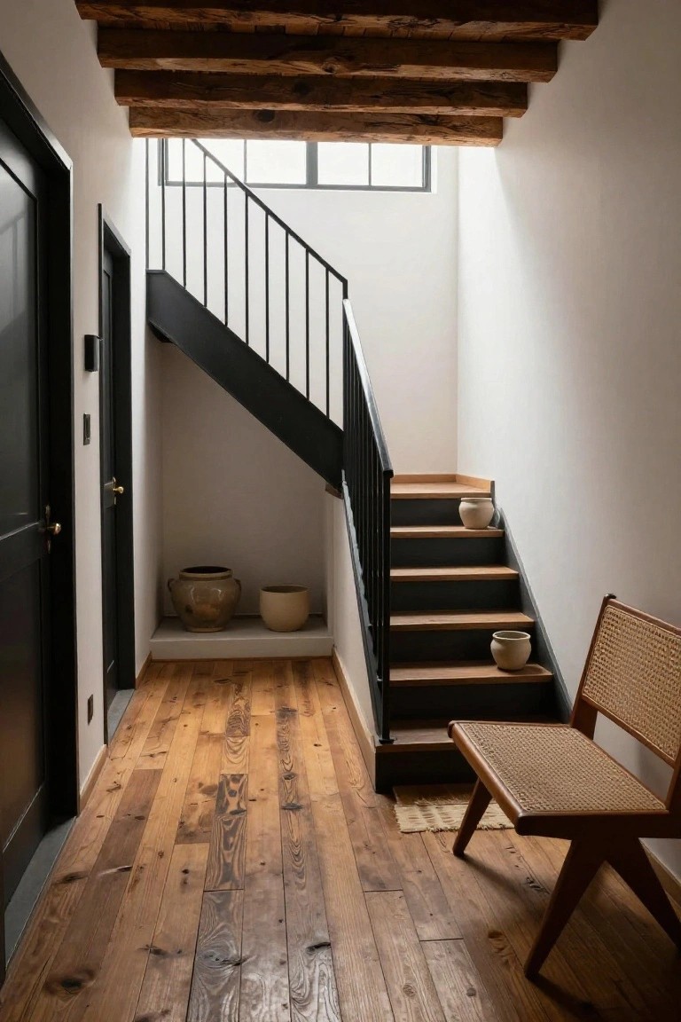 Opt for Black Metal Stairs