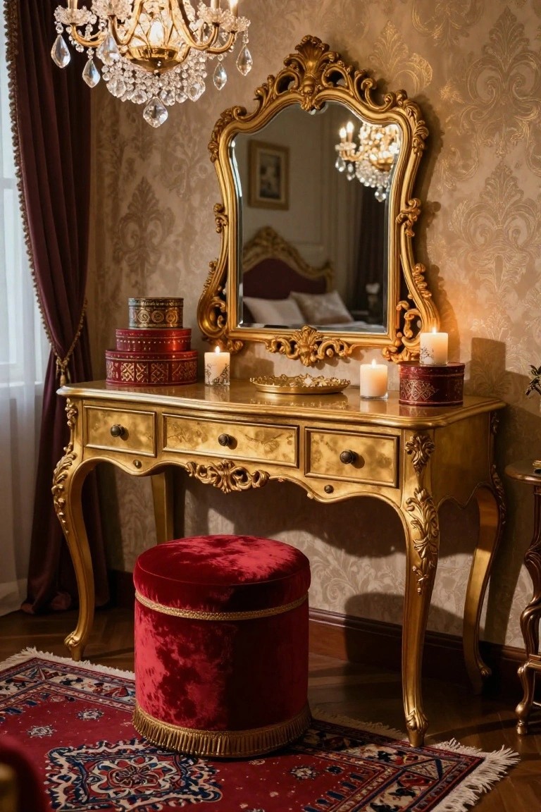 Ornate Gilded Dressing Table
