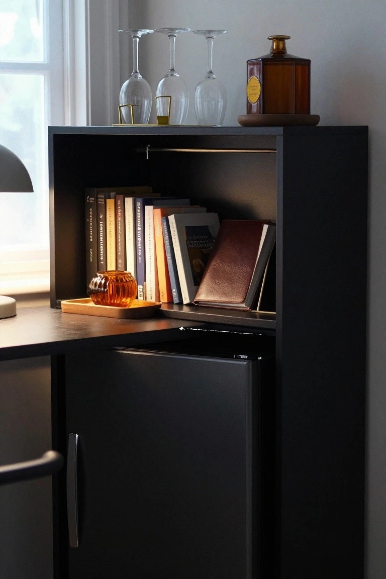 Black Cabinet Home Bar