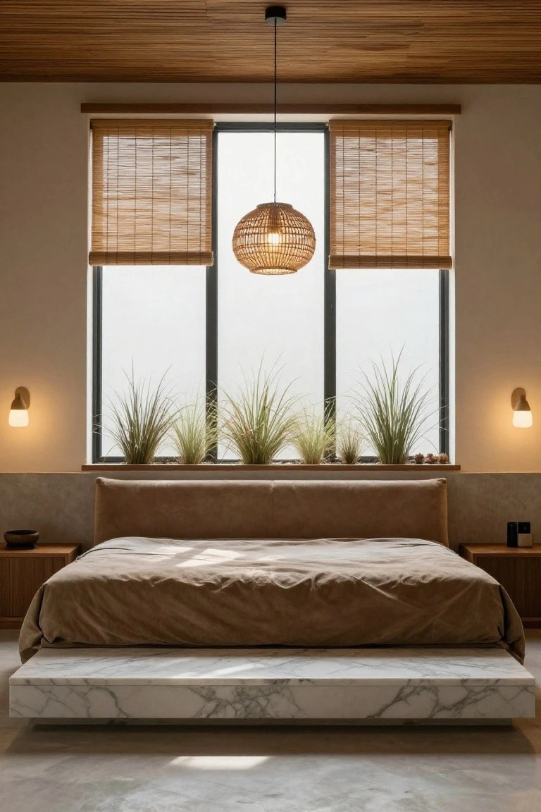 Low Marble Platform Bed