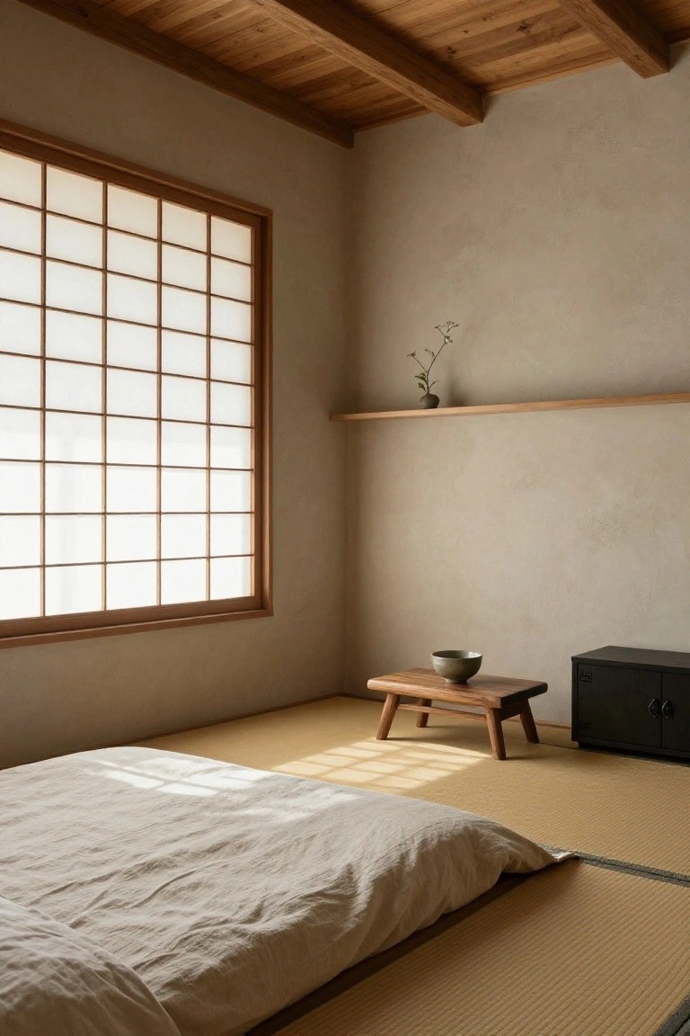 Shoji Screens for Soft Bedroom Light
