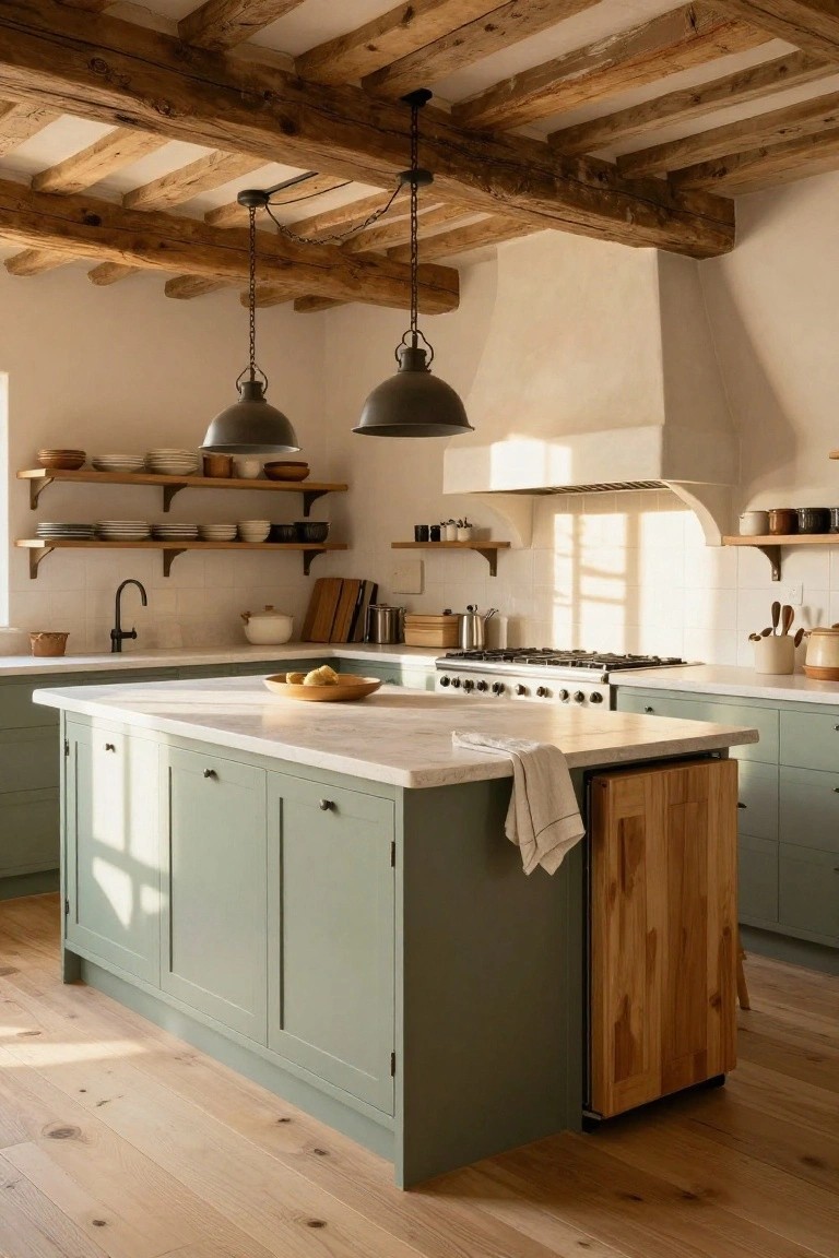 Soft Sage Green Cabinets